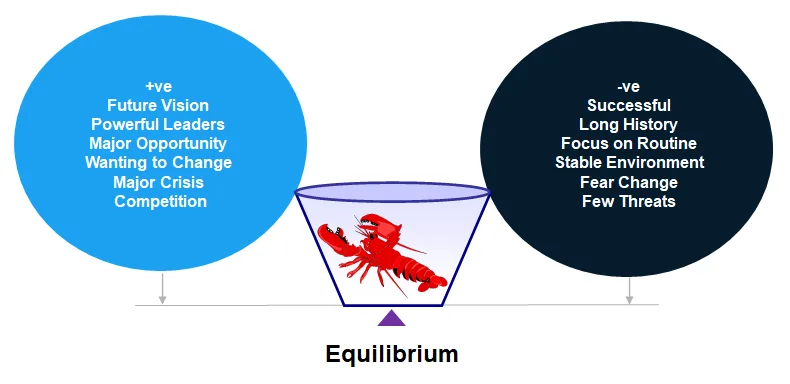 ​Ability to change is related to +ve and-ve forces