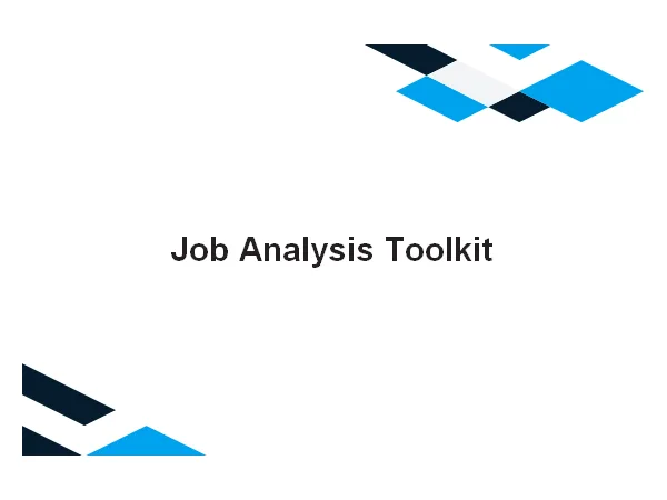 Job Analysis Toolkit